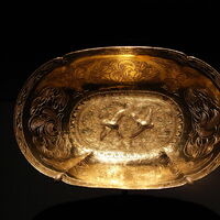 Belitung shipwreck, gold bowl with birds