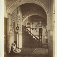 Sidi Bu Medyan, mosque interior near mihrab, photo ca. 1860–90