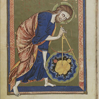 God as architect of the world, Vienna, Österreichische Nationalbibliothek, cod. 2554, fol. I verso