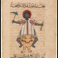 al-Jazari's elephant clock, frontal view of driver, 1315 copy