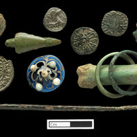 Lindisfarne game piece and other finds