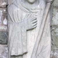 Dundrennan Abbey, abbot's tomb slab, upper half