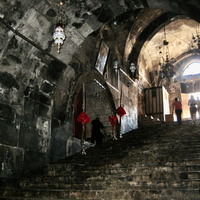 St. Mary in Jeshoshaphat, 12th-century staircase and tomb of Melisende