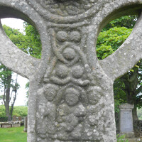 Kildalton Cross, east face, Virgin and Child detail