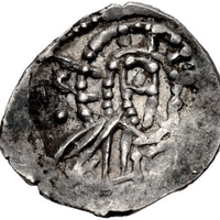 Coin of Constantine XI Palaiologos, 1449–53, obverse with Christ
