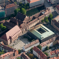 Holy Spirit Hospital, Nuremberg, aerial view