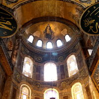 Hagia Sophia, apse mosaic of the Virgin and Child and archangel in the soffit