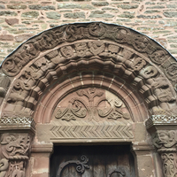 Kilpeck parish church, detail of south portal