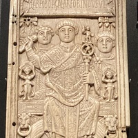 Areobindus Diptych, 506, Zurich, detail of front, top