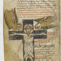 Paris, Bibliothèque nationale, MS lat. 12048, fol. 143v, crucified Christ