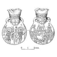 British Museum, ampulla, drawing of both sides