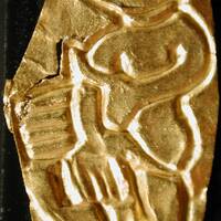 Gold-foil figure from Västra Vång, Sweden