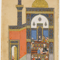 Metropolitan Museum, Khamsa of Nizami, Laila and Majnun at School