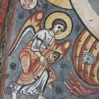 Bawit, Room 6, painted apse, detail of Archangel Michael