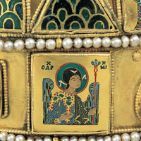 Byzantine crown, detail of the Archangel Michael