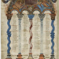 Paris, Bibliothèque nationale de France, fol. 7v, canon table