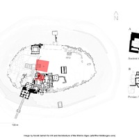 Citadel of Aleppo, plan with ancient structures