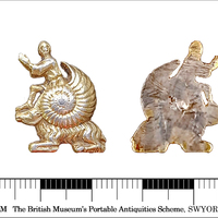 Knight-snail-goat ornament, no. SWYOR-4E467E