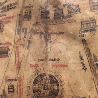 Hereford mappa mundi facsimile, Jerusalem and Crucifixion