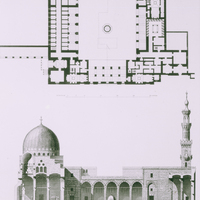 Khanaqah of Faraj ibn Barquq, plan and section