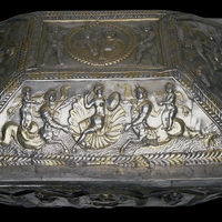 British Museum, Projecta Casket, lid detail, Venus bathing