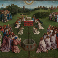 Ghent Altarpiece, Adoration of the Lamb panel