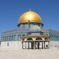 Dome of the Rock from the east, with Dome of the Chain