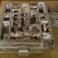 Faras Cathedral, model after medieval renovations