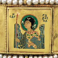 Byzantine crown, detail of the Archangel Gabriel