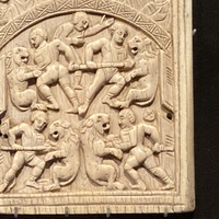 Areobindus Diptych, 506, Zurich, detail of front, bottom