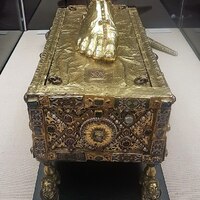 Trier Cathedral Treasury,  Altar-reliquary of St. Andrew's sandal, top and front