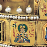 Byzantine crown, detail of Michael's son Constantine