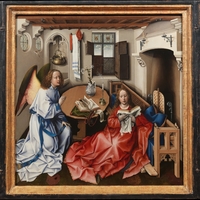 Annunciation Triptych,  workshop of Robert Campin, Met Cloisters