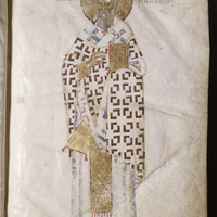 St. Denis, in Byzantine manuscript of Pseudo-Dionysios the Areopagite, 1403–5, Louvre MR416, fol. 1r