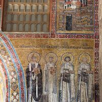 Chapel of St. Venantius, mosaic detail with saints