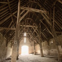 Great Coxwell Barn, interior