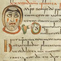 Paris, Bibliothèque nationale, MS lat. 12048, fol. 18r, detail of individualized face