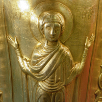 Bratilo Chalice, detail of the Virgin