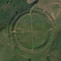 Aerial view of Fyrkat ring fort