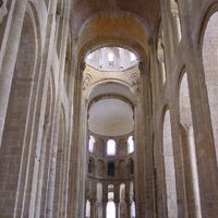 Conques, abbey church, nave interior