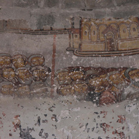 Oshki, wall painting of procession