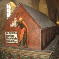 Prague Castle, St. George basilica, tomb chest lid of Vratiislav I, the founder