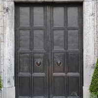 Aachen palace chapel, bronze doors