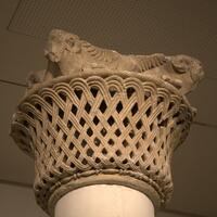 Bawit, south church, reconstruction in Louvre, carved capital