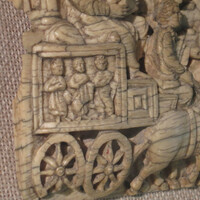 Trier ivory, detail of cart