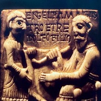 St. Petersburg, State Hermitage Museum, detail of plaque with Engelram and Redolfo