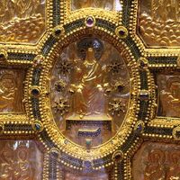 Sant'Ambrogio golden altar, front, detail of Christ in center panel