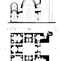 Shrine of Ahmad Yasavi, plan and section