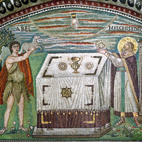 San Vitale, Abel and Melchisedek on the south wall of the presbytery