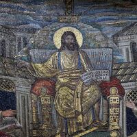 Santa Pudenziana apse mosaic, detail